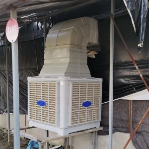 22000m³/h 2.2kw industrial evaporative air cooler mounted on the window