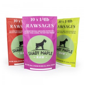 Custom Printed Flat Bottom Stand Up Pet Food Po...