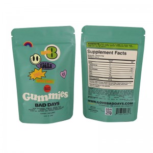Weed packaging mylar ziplock Bag Custom Logo Kudhinda Mira Up Pouch 250mg Gummies Packaging Bag