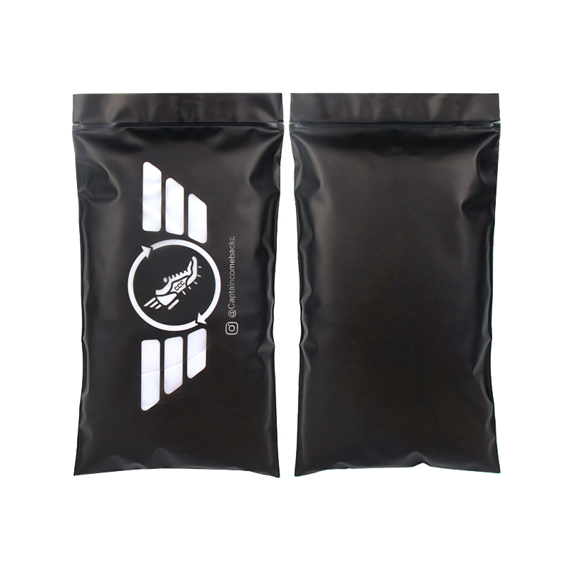 Waterproof Black CPE Frosted Ziplock Bag With Window