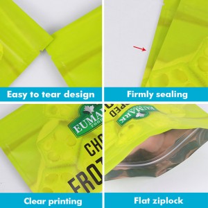 ОЕМ прилагодена пластична фолија што може повторно да се затвора кесички за пакување со листови чај со патент