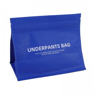 Eco Friendly Zipper Pouch Flat Block Pazasi Underpants Clothing Packaging Bag