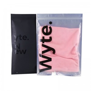 laminalated frosted garment zipper pouch bag