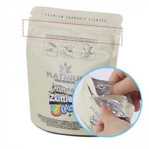 Suporta sa Custom nga Pag-imprenta sa Logo Matte sa gawas sa Child Proof Mylar Ziplock Bag Para sa Herbals Packaging