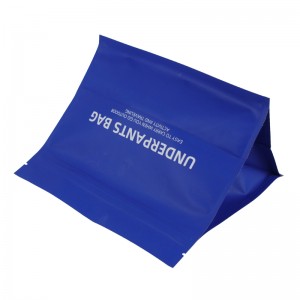 Eco Friendly Zipper pera Flat Clausus Solum Underpants Clothing Packaging Bag