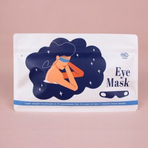 White Kraft Paper Eye Mask Ziplock Bag With Window