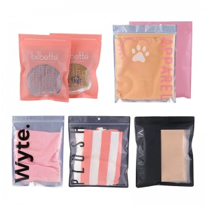 laminlated frosted garment zipper pouch bag