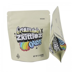 Изготовленная на заказ поддержка печати логотипа матовая внешняя сумка из майлара с защитой от детей Ziplock для упаковки Herbals