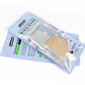 Clear Transparent Front Side Shoe Pad Packaging Ziplock Bag