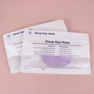White Kraft Paper Eye Mask Ziplock Bag With Window