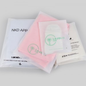 Custom Logo Biodegradable Frosted Self Adhesive Plastic Bags