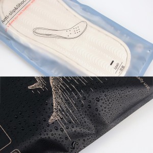 Custom Logo Resealable Shoe Pad Ziplock Laminated Bag