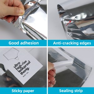 Alumini Foil Metallic Silver Poly Mailer