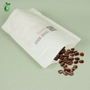 Papur Kraft Compostable Stand Up Bag Pouch
