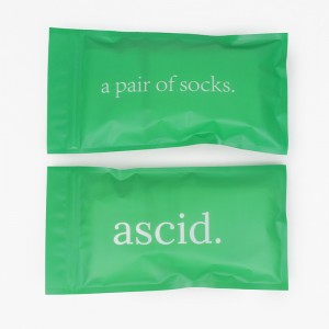 Custom Logo Resealable Socks Packaging Zip lock Bags