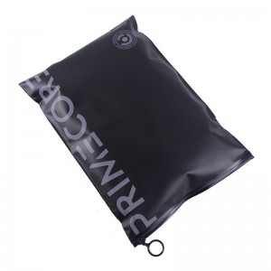 Brugerdefineret logo sort mat CPE tøj lynlås taske med cirkel