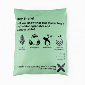 कस्टम लोगो इको फ्रेंडली बायोडिग्रेडेबल प्लास्टिक पॉली मेलर कुरिअर शिपिंग बॅग कपड्याच्या लिफाफा बॅगसाठी