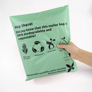 Egendefinert logo miljøvennlig biologisk nedbrytbar plast poly postbud fraktpose for klær konvoluttposer