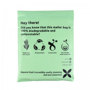 Bolsa de envío de mensajería polivinílica de plástico biodegradable, respetuosa con el medio ambiente, con logotipo personalizado, para bolsas envolventes para ropa