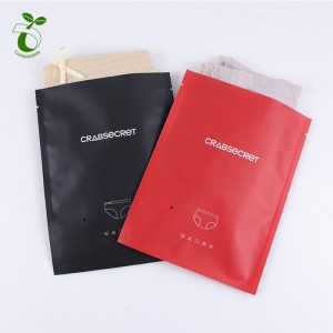 Customized na pagpi-print ng damit biodegradable garment zipper bag
