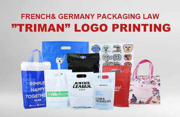 Ley de embalaje de Francia y Alemania Guía de impresión del logotipo "Triman"