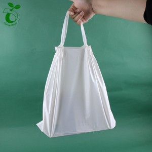 Eco Friendly Biodegradable a me ka compostable Plastic Custom Logo drawstring Bag