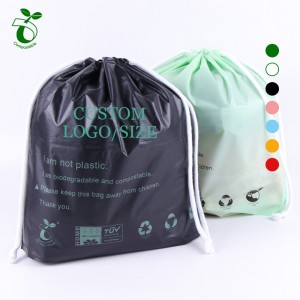 Visokokakovostne okolju prijazne oblačilne biorazgradljive vrečke z vrvico