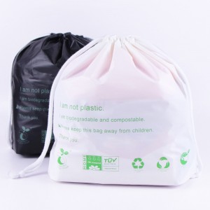 Taas nga kalidad nga eco friendly nga sinina biodegradable garment drawstring bags