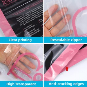 Едностранни прозрачни прозрачни чанти с цип