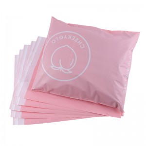 Peach custom printing mailer bag for clothes shipping
