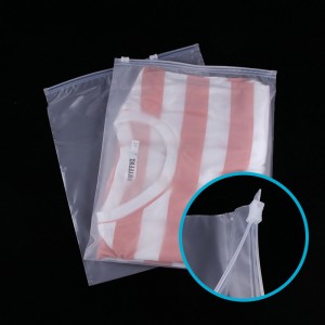 Wholesale custom own logo frosted zipper clear garment slider bags