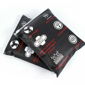 Customized Logo Black PE Clothes Garment Slider Zipper Bag