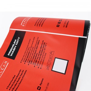 Custom Printed CPE Plastic Packaging Roll Film Bakeng sa Likausi tsa Liaparo