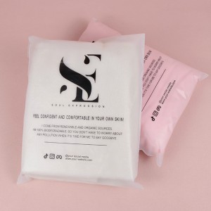 ម្សៅពោតផ្ទាល់ខ្លួន 100% Biodegradable Self adhesive Bags
