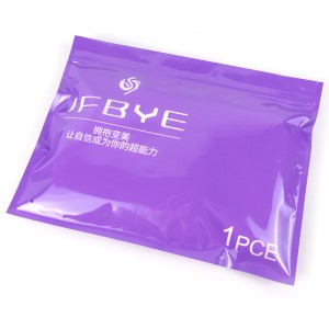 Custom Logo Resealable Purple Clothing Ziplock Bag