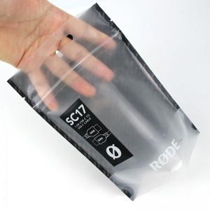 Transparent Mobile Phone Data Cable Accessories Stand Up Pouch Bag
