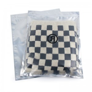 One Side Clear Aluminum Foil Clothes Ziplock Bag