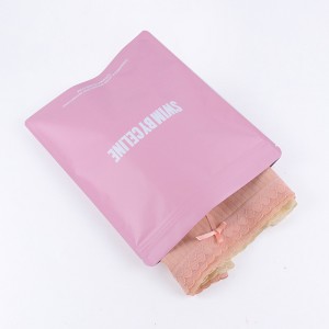pink garment custom clothing packing underwear bag with zipper