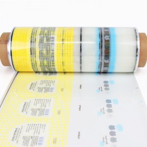 Custom Printed Logo Transparent Cosmetic Makeup Packaging Plastic Film Roll