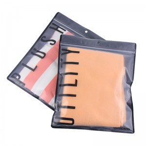laminlated frosted garment zipper pouch bag