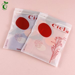 Custom PLA PBAT Biodegradable Clothing Ziplock Bags