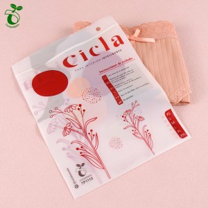 Προσαρμοσμένες τσάντες φερμουάρ για βιοδιασπώμενα ρούχα PLA PBAT