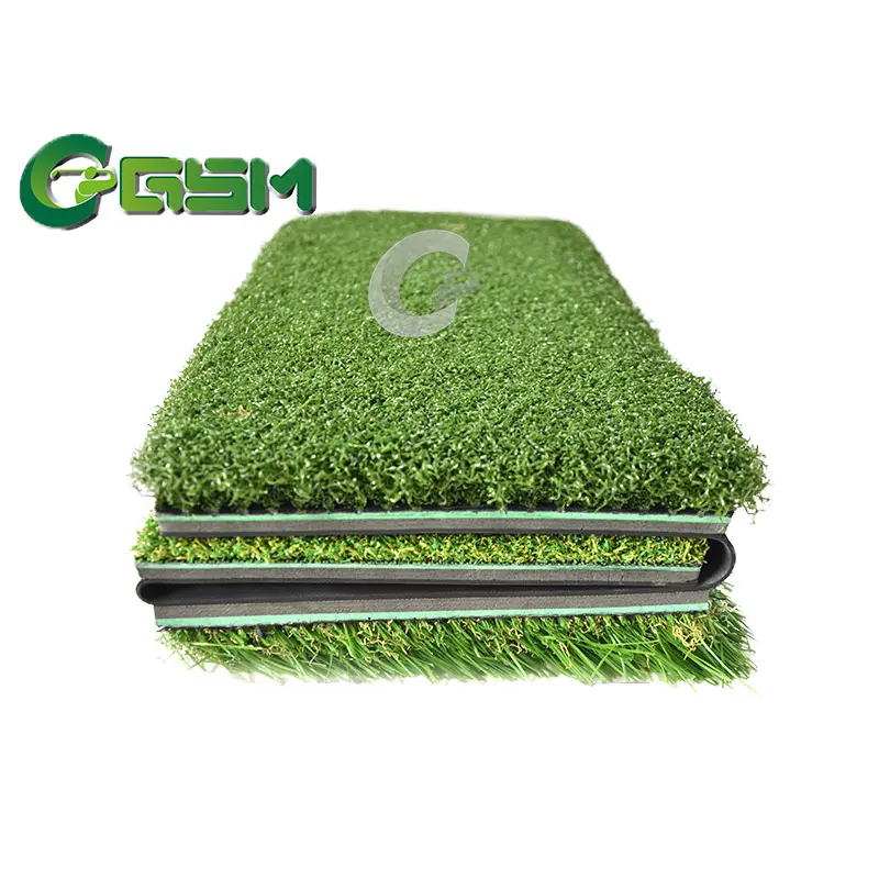 Golf Practice Mat with Rough Turf Fairway Turf and Tee Turf 3ZD
