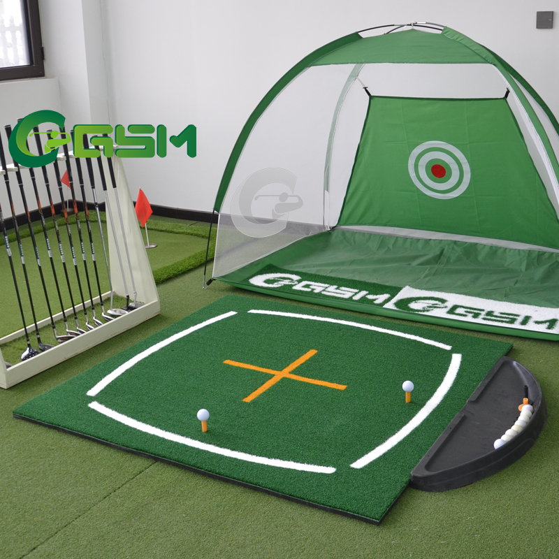 3D Golf Teaching Mat Arch Line and Cross – 150*150cm Golf Driving Range Mat Golf Hitting Mat 1515BYJ-X