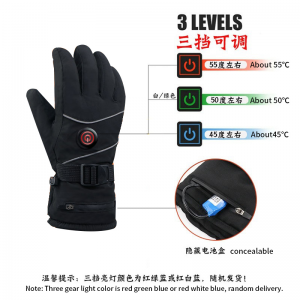 Electrically heated gloves Magnetic 7.4V battery charging Motorcycle gloves