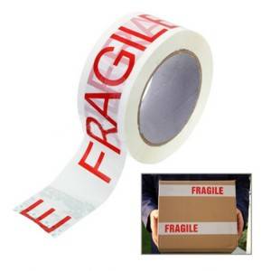 White Color Based Fragile Printed Adhesive Packing Tape