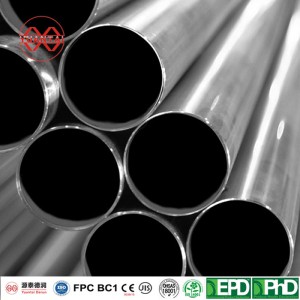 BS EN10219 표준 원활한 스테인레스 스틸 튜브