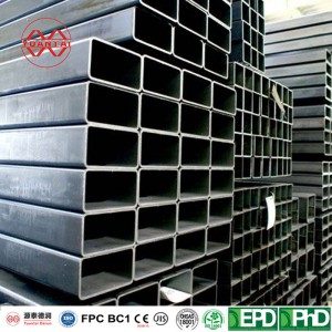 Thickness 0.5-60mm 10*10-1000*1000mm 10*15-800*1100mm square rectangular MS pipe hollow section SHS RHS