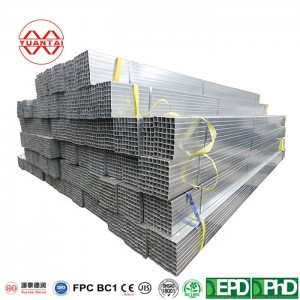 SCH10S hot dipped galvanized square steel pipe