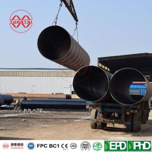 Large diameter spiral steel pipe Q235B spiral steel pipe for drainage and sewage supply (piling spiral pipe)